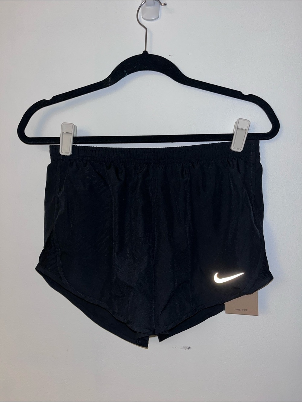 Nike Black Women’s Athletic Running Shorts with Reflective Swoosh